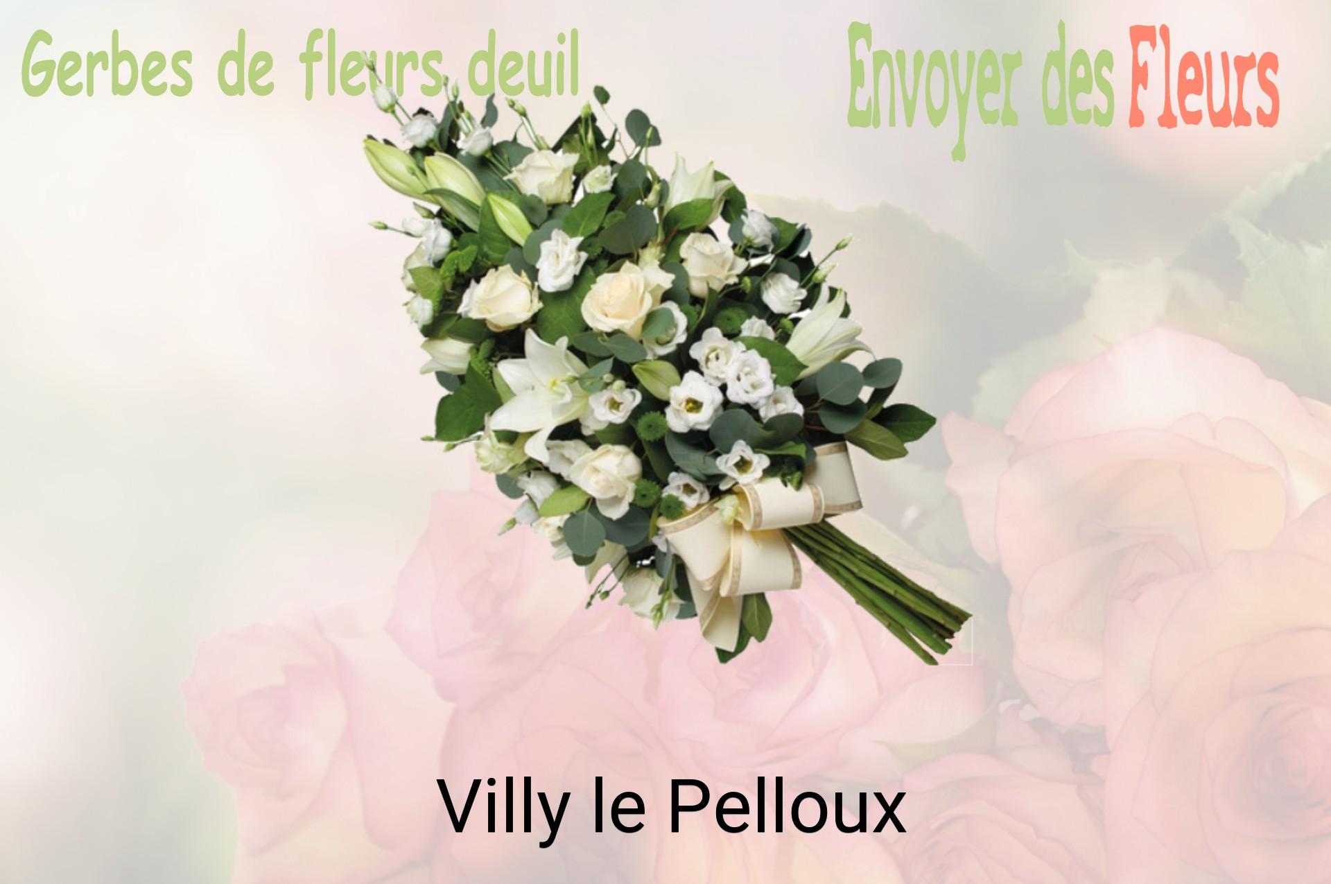 Gerbe de fleurs de deuil livrée à Villy-le-Pelloux